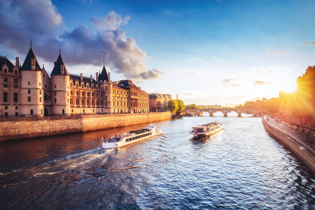 A romantic view of Paris, France, with the Eiffel Tower in the background.